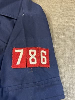 VTG BOY SCOUTS OF AMERICA Button Up Shirt Patches Size Youth 12 Navy Blue - Thumbnail 3