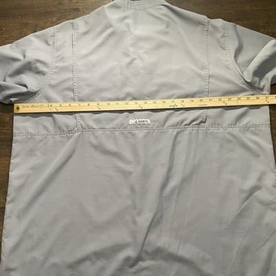 Habit Vented Fishing Camping Shirt Gray Short Sleeve Outdoors Mens Size XL - Thumbnail 5