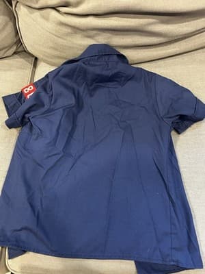 VTG BOY SCOUTS OF AMERICA Button Up Shirt Patches Size Youth 12 Navy Blue - Thumbnail 8
