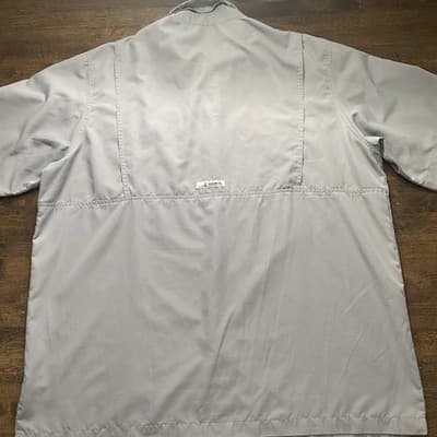 Habit Vented Fishing Camping Shirt Gray Short Sleeve Outdoors Mens Size XL - Thumbnail 3