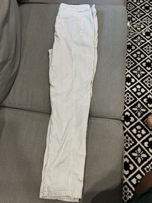 CHICO'S Size 1.5 Womens Cotton Spandex Blend Striped Stretch Pants - Thumbnail 2