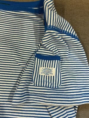 Ralph Lauren LRL Nautical Striped Preppy Shirt Boatneck Buttons Womens Size L - Thumbnail 5