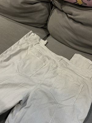 CHICO'S Size 1.5 Womens Cotton Spandex Blend Striped Stretch Pants - Thumbnail 7