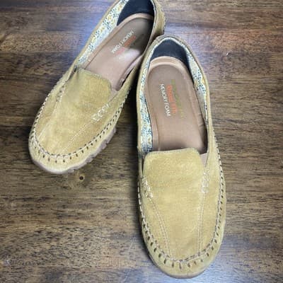 Skechers Relax Fit Memory Foam Size 8 Slip-On Brown Loafer Sneakers Flats 48930 - Thumbnail 4