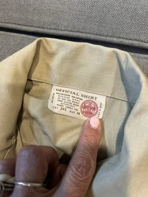 VTG BOY SCOUTS OF AMERICA Button Up Shirt Patches Size Youth 14 Long Sleeve - Thumbnail 5
