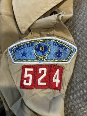VTG BOY SCOUTS OF AMERICA Button Up Shirt Patches Size Youth 14 Long Sleeve - Thumbnail 3