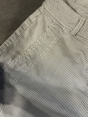 CHICO'S Size 1.5 Womens Cotton Spandex Blend Striped Stretch Pants - Thumbnail 4