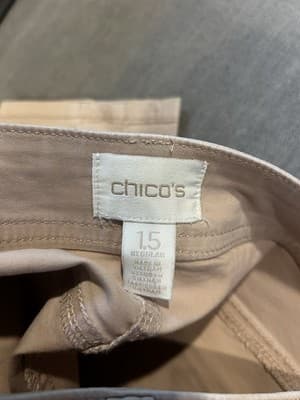 Chico's Blush Moto Pant Size 1.5 Regular Size 10 Classic Preppy - Thumbnail 2