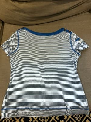 Ralph Lauren LRL Nautical Striped Preppy Shirt Boatneck Buttons Womens Size L - Thumbnail 7