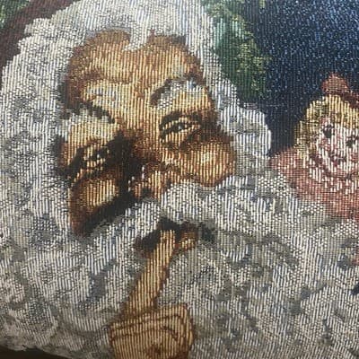 Christmas Tapestry Santa Pillow - Thumbnail 3