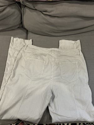 CHICO'S Size 1.5 Womens Cotton Spandex Blend Striped Stretch Pants - Thumbnail 5