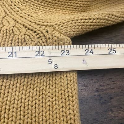 Newport News Chunky Knit Women’s Sweater Mustard Gold 2XL - Thumbnail 5