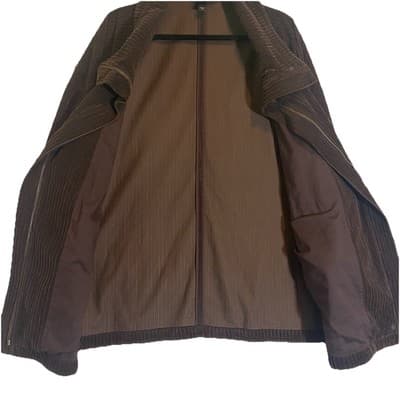 Eileen Fisher Classic Quiet Luxury Old Money Corduroy Jacket Full Covered Zip - Thumbnail 6
