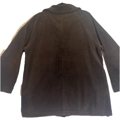 Eileen Fisher Classic Quiet Luxury Old Money Corduroy Jacket Full Covered Zip - Thumbnail 4
