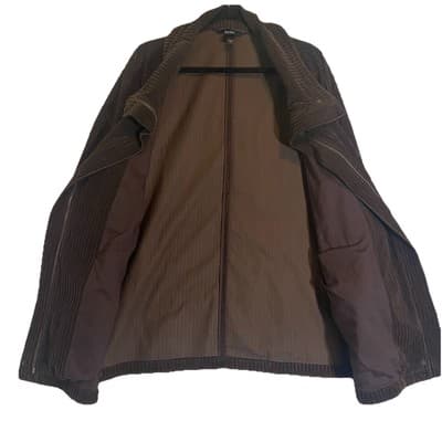 Eileen Fisher Classic Quiet Luxury Old Money Corduroy Jacket Full Covered Zip - Thumbnail 5