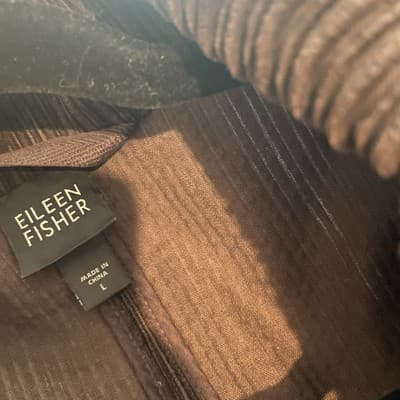 Eileen Fisher Classic Quiet Luxury Old Money Corduroy Jacket Full Covered Zip - Thumbnail 7