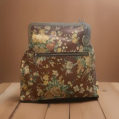 Patricia Nash Leather 10 Anniversary Novella Frame Bag MetalStrap KissLock Close - Thumbnail 5