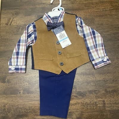Izod 6 Month Boys 4 Piece Easter Suit - Thumbnail 2