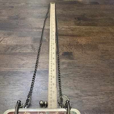 Patricia Nash Leather 10 Anniversary Novella Frame Bag MetalStrap KissLock Close - Thumbnail 15