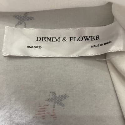 Denim & Flower Men's XL White Shirt Patriotic Firecrackers Vacation Short Sleeve - Thumbnail 9