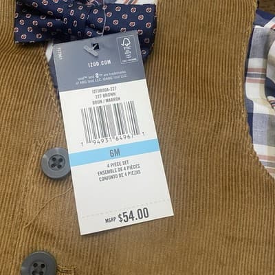 Izod 6 Month Boys 4 Piece Easter Suit - Thumbnail 3
