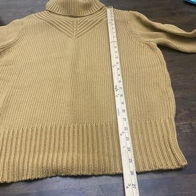 Newport News Chunky Knit Women’s Sweater Mustard Gold 2XL - Thumbnail 6