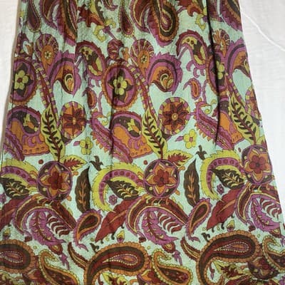 Scarf 72” Long 25” Wide Multi Colored With Fringe Shawl Sarong - Thumbnail 2