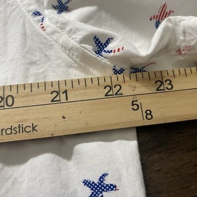 Denim & Flower Men's XL White Shirt Patriotic Firecrackers Vacation Short Sleeve - Thumbnail 4
