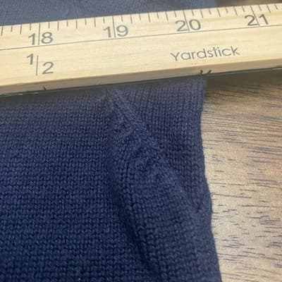 Duluth Trading Co Sweater Men’s Size Sm Navy With Stripes Heavy Cotton - Thumbnail 5