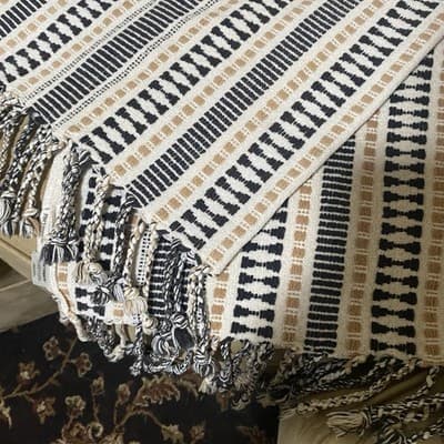 Pier 1 Throw Blanket 36”x 44” Cotton Blend Made In India - Thumbnail 4