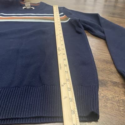 Duluth Trading Co Sweater Men’s Size Sm Navy With Stripes Heavy Cotton - Thumbnail 6