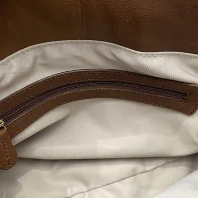 Via Neroli Genuine Leather Satchel Bag W Long Cross Body Or Shoulder Strap 13x8 - Thumbnail 9