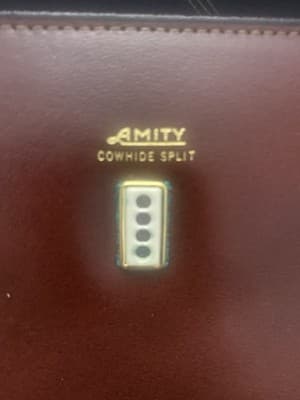 Amity Vintage Leather Long Wallet Split Cowhide Kiss Lock Coin USA Made - Thumbnail 2