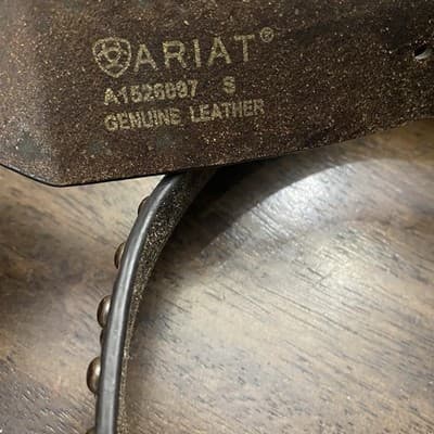 Ariat Serape Leather Studded Brown Belt Size S Multicolored Inlay No Buckle - Thumbnail 4