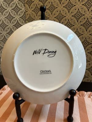 Wild Dining Dinner Plate Funny Plate Ceramic 9-inch Larry Lion Mustard - Thumbnail 2