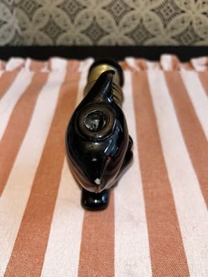 Vintage Black Cat Ceramic Letter Bill Holder Spring Pen/Pencil MCM - Thumbnail 4