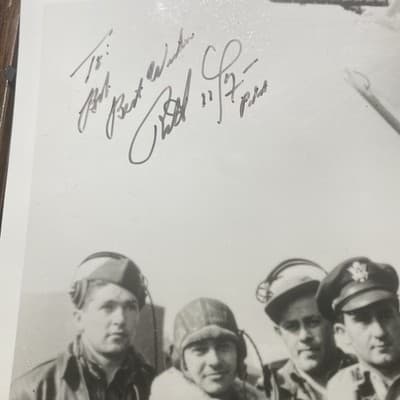 World War II Memphis Belle Crew 11”X 14” Photo Inscription & Signed By Pilot - Thumbnail 2