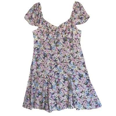 Y2k Pastel Floral dress FairyCore RomanticBoho Bohemian Babydoll CottageCore XL - Thumbnail 2