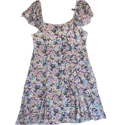 Y2k Pastel Floral dress FairyCore RomanticBoho Bohemian Babydoll CottageCore XL - Thumbnail 5