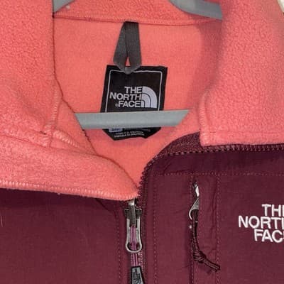 The North Face Women's Polartec Fleece Zip Up Jacket Pink Brown Size S Winter - Thumbnail 2
