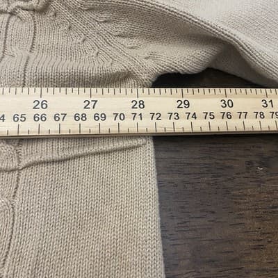 Oak Hill Mens Beige Cotton Sweater 4XL Classic - Thumbnail 6