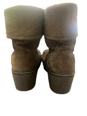 Crocs Cobbler Suede Leather Ankle Pull On Boots Women sz 8 Festival - Thumbnail 7