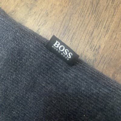 Hugo Boss Pure Cotton Gray Quarter Zip Sweater Classic Preppy Academia - Thumbnail 7