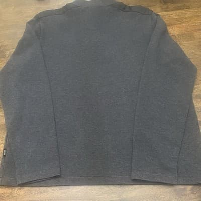 Hugo Boss Pure Cotton Gray Quarter Zip Sweater Classic Preppy Academia - Thumbnail 4