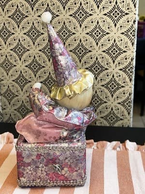 Vintage Interpur Wind-Up Music Box Cat Clown "It's a Small World" Animated Sways - Thumbnail 3