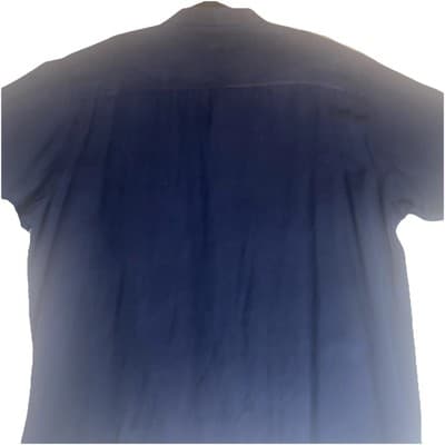 Vacation Old Money Coastal Casual Caribbean Silk Shirt Mens 3XT Navy - Thumbnail 5