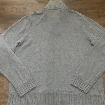 Arepostale Thrashed Sweater Gray 3/4 Zip Grunge Distressed - Thumbnail 13