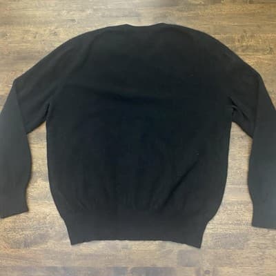 Daniel Cremieux Signature 100%Cashmere Black V-Neck Sweater Mens XL - Thumbnail 2