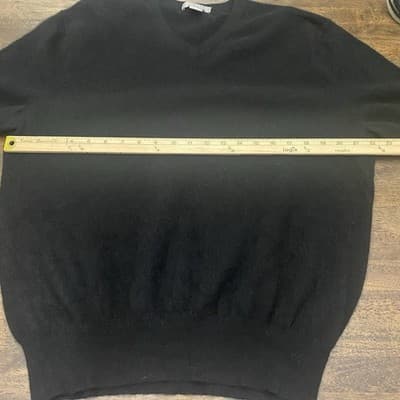 Daniel Cremieux Signature 100%Cashmere Black V-Neck Sweater Mens XL - Thumbnail 3