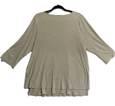 Pure Jill Top Womens XL Lagenlook CottageCore Cosstal Boat Neck Layered Tunic - Thumbnail 2